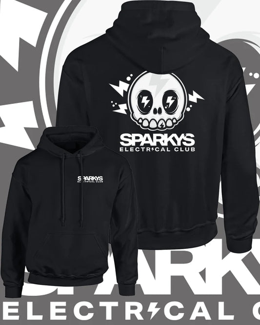 SPARKYS ELECTRICAL CLUB PULLOVER HOODIE - BLACK