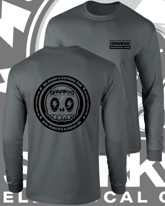 SPARKYS ELECTRICAL CLUB LONG SLEEVE T-SHIRT - CHARCOAL