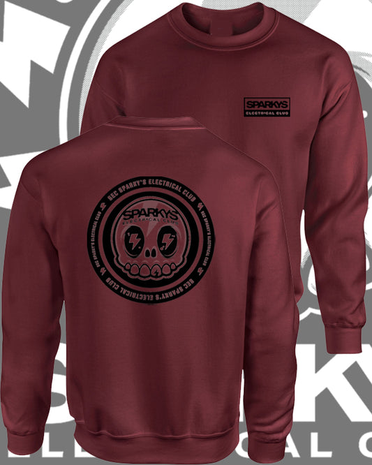 SPARKYS ELECTRICAL CLUB CREW NECK JUMPER - RON BURGUNDY