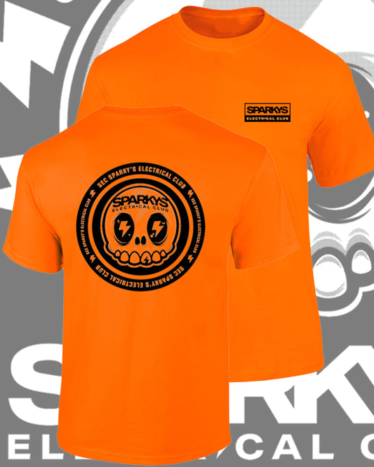 SPARKYS ELECTRICAL CLUB T-SHIRT - SAFETY ORANGE