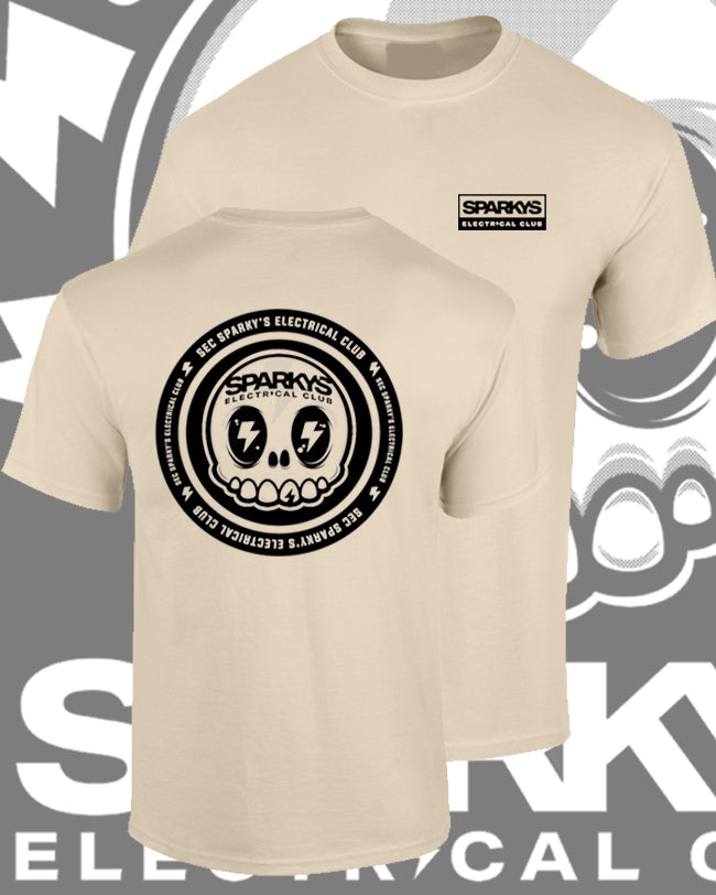 SPARKYS ELECTRICAL CLUB T-SHIRT - DESERT SAND