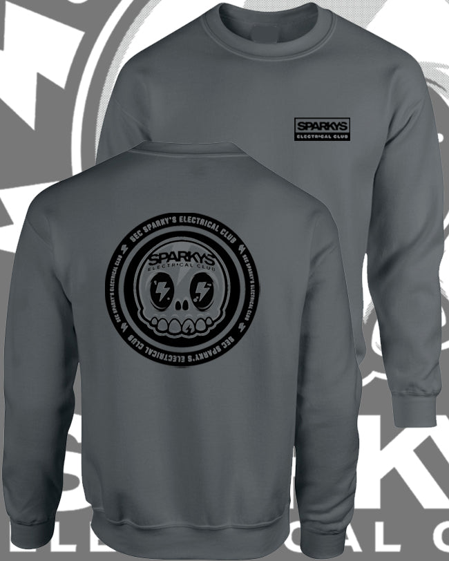 SPARKYS ELECTRICAL CLUB CREW NECK JUMPER - CHARCOAL