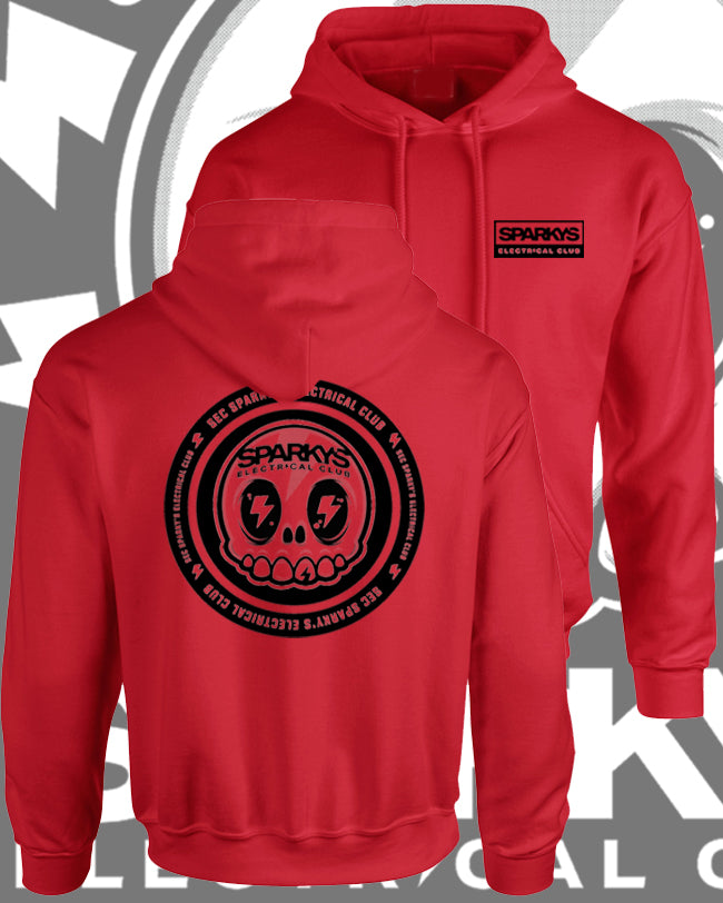 SPARKYS ELECTRICAL CLUB PULLOVER HOODIE - TEAM RED