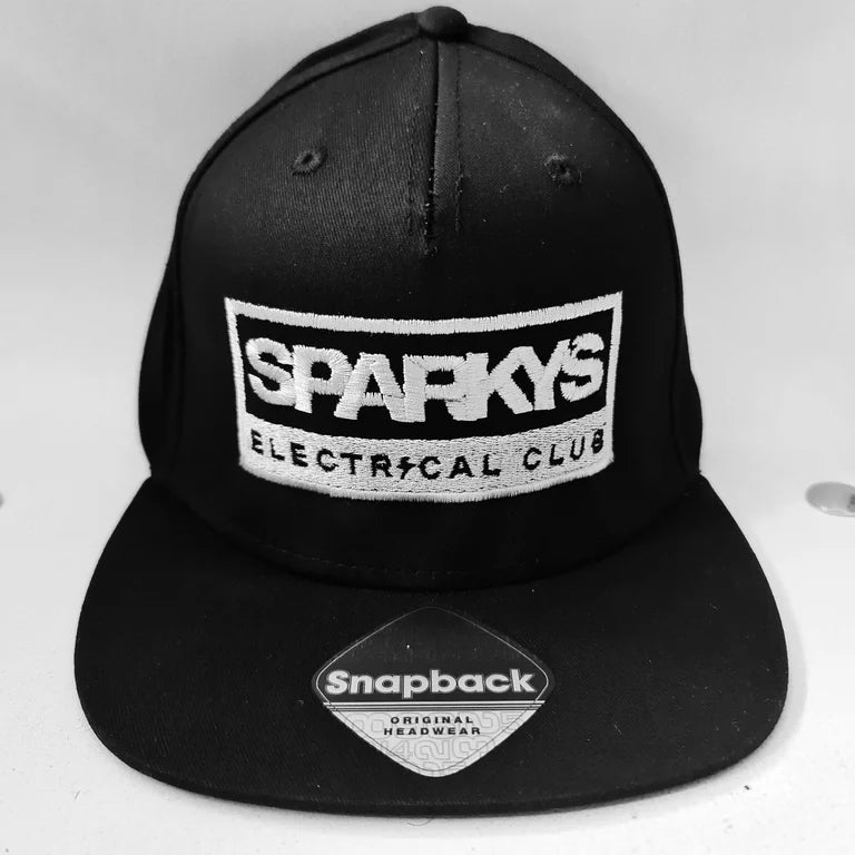 SPARKYS ELECTRICAL CLUB BLACK CAP SNAP BACK