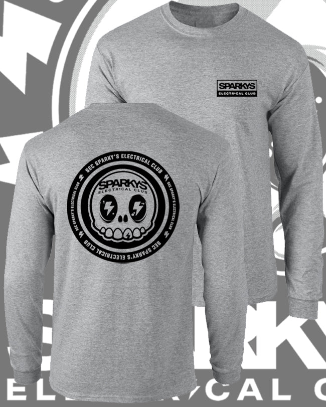 SPARKYS ELECTRICAL CLUB LONG SLEEVE T-SHIRT - SPORTS GREY